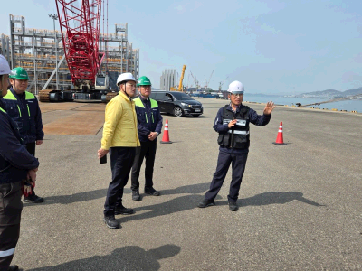 대불부두 항만 하역현장 안전 점검