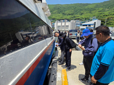 목포-가거 항로, 가거도등대 및 가거도항 복구 · 보강공사 현장 안전점검